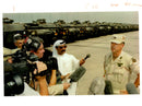 Col Bob Smalser answers questions from Kuwaiti and international media. - Vintage Photograph