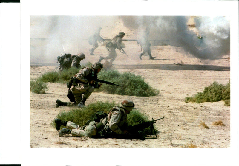 US marines. - Vintage Photograph