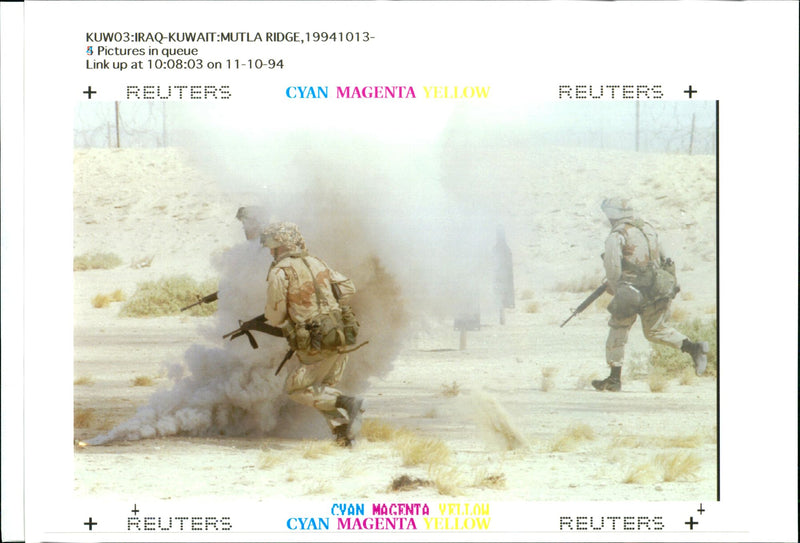 US troops. - Vintage Photograph