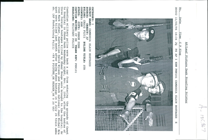 Cambodia: Hostages - Vintage Photograph
