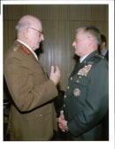 Peter Anthony Inge with gen. john shalikashvili. - Vintage Photograph
