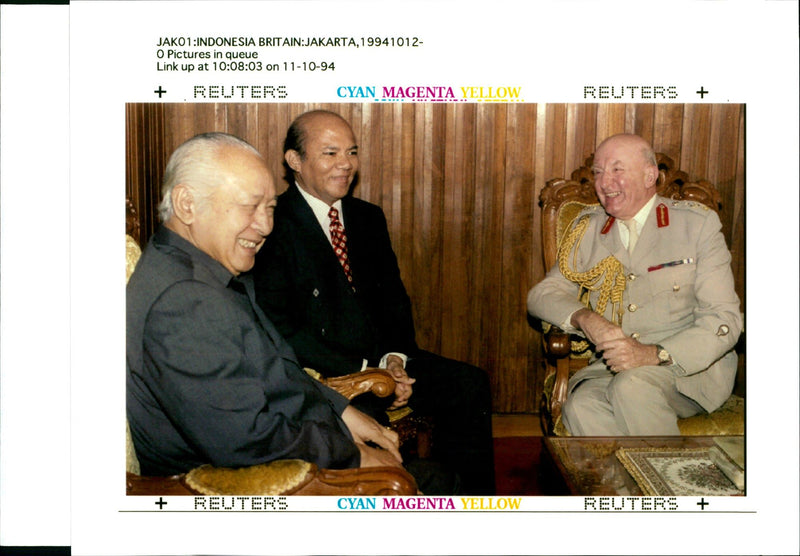 Peter Anthony Inge with president suharto. - Vintage Photograph