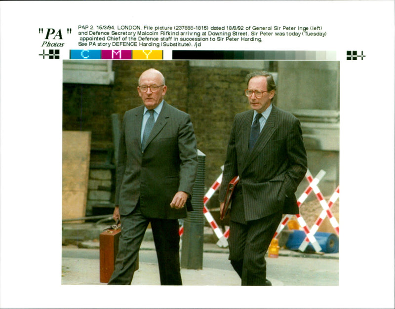 Peter Anthony Inge with malcolm rifkind. - Vintage Photograph