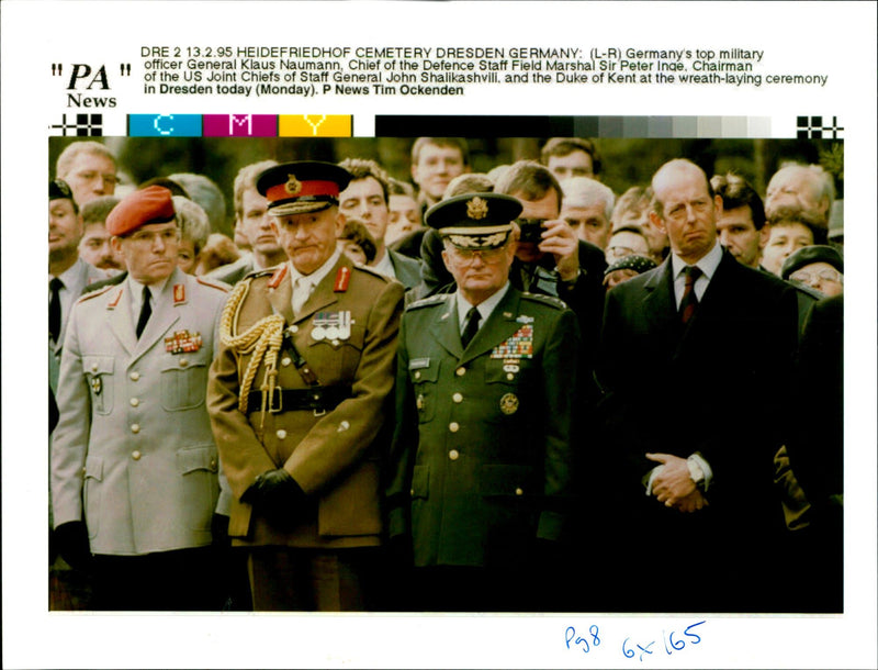 Peter Anthony Inge with germany top officers. - Vintage Photograph