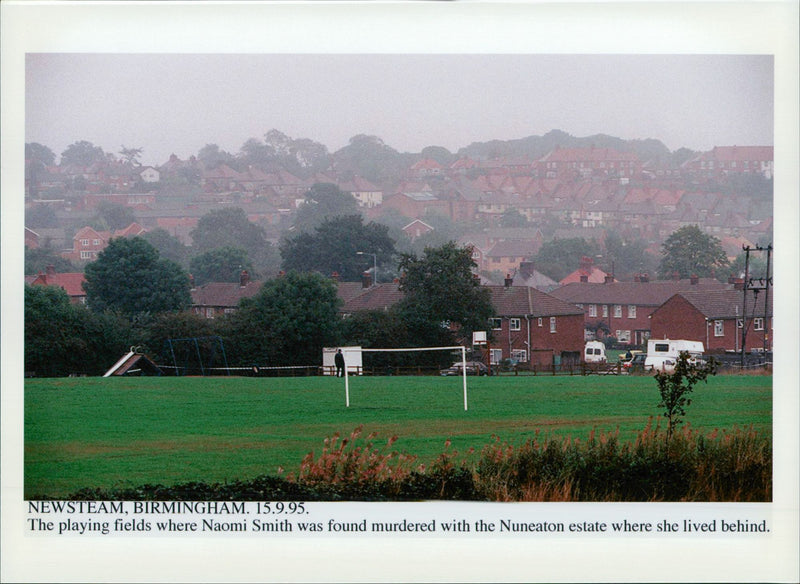 1995 THE PLAYING FIELDS WHERE NAOMI WAS FOUND MURDERED WITH BILL SMITH - Vintage Photograph