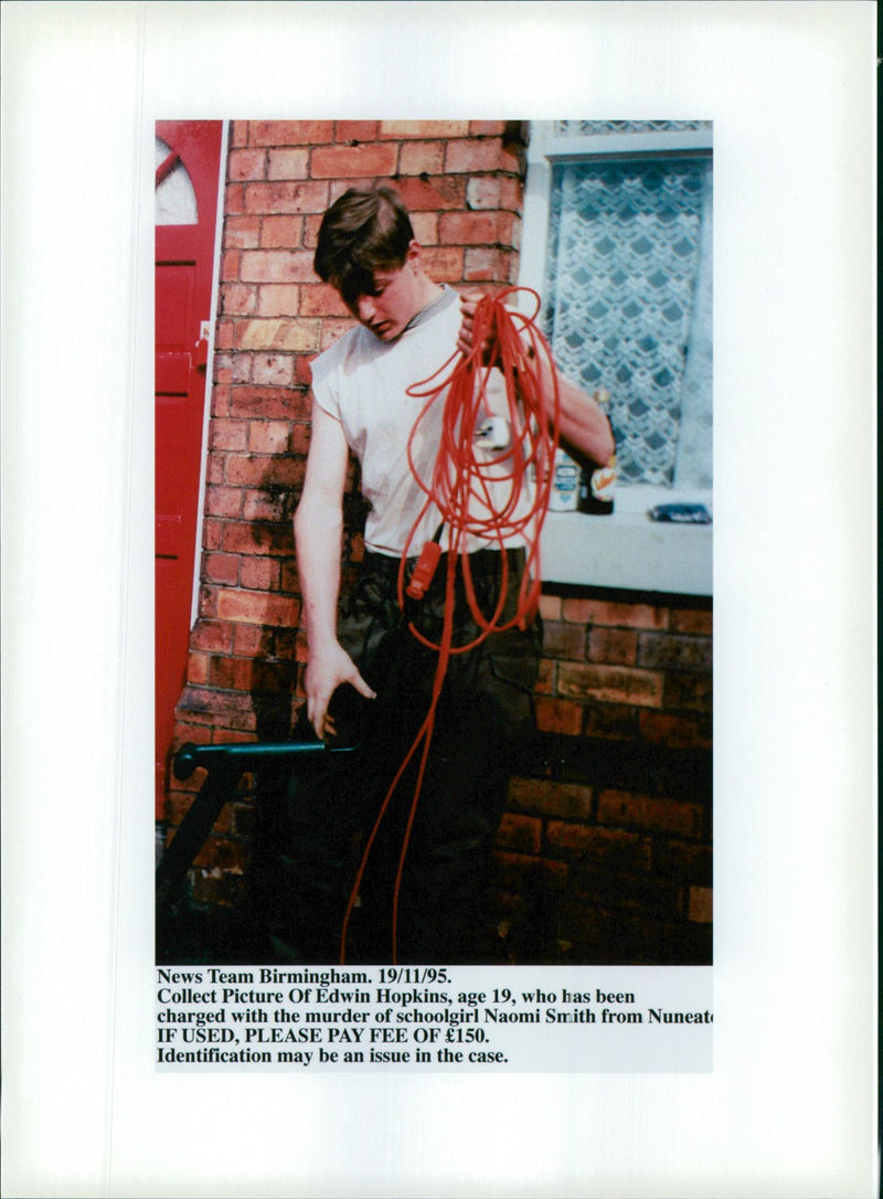 1995 EDWIN HOPKINS HAS BEEN CHARGED WITH THE MURDER SCHOO BILL SMITH NAOMI - Vintage Photograph