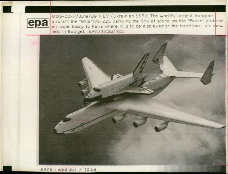 Aircraft An 225 Mriya - Vintage Photograph