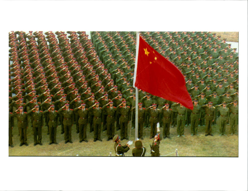 chinese Army:members of the unit. - Vintage Photograph