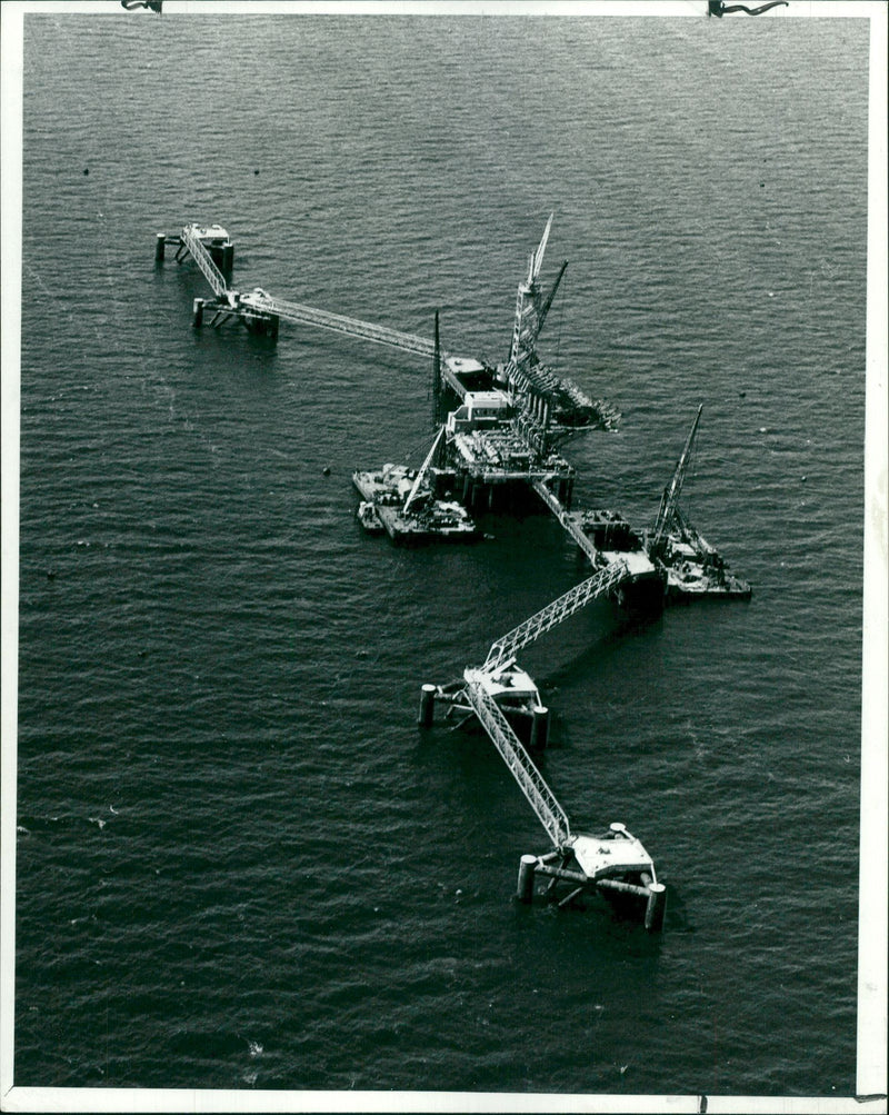 Scotland: Hound Point Terminal. - Vintage Photograph