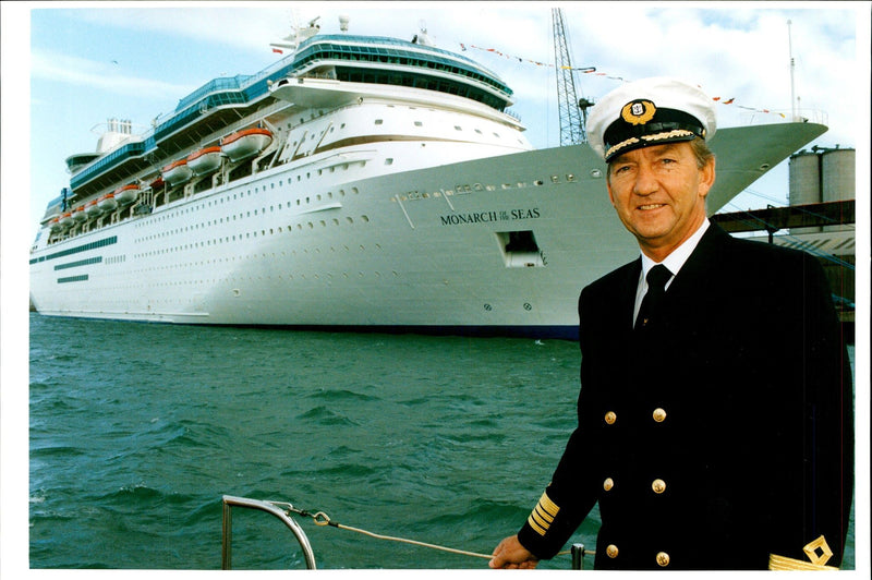 Monarch of the seas:the world largest and newest passenger liner. - Vintage Photograph