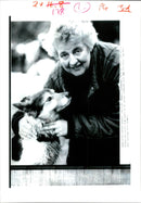 Howard Stevenson: Reunited: Mrs. Stevenson with runaway Fly. - Vintage Photograph