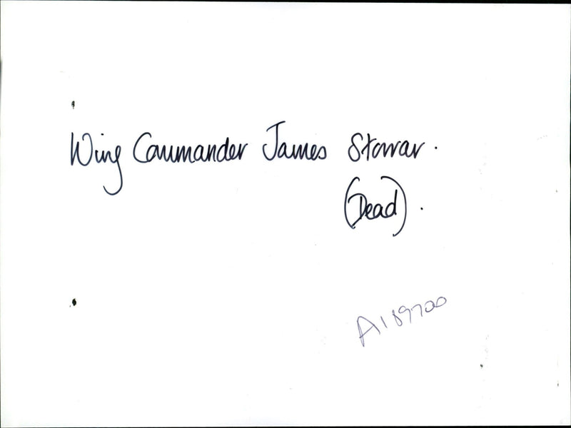 Wing Commander James Starrar. - Vintage Photograph