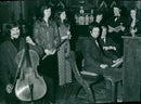 Yates Family: musical evening. - Vintage Photograph