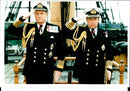 Admirals Sir John Kerr and Sir Jeremy Black. - Vintage Photograph