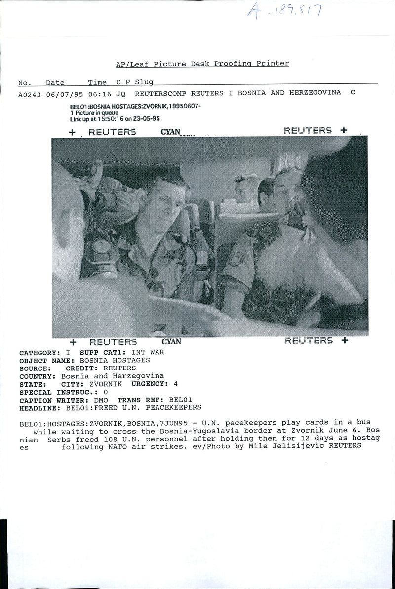 UN peacekeepers. - Vintage Photograph