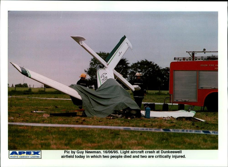 Aircraft Crash : Dunkeswell Airfield - Vintage Photograph