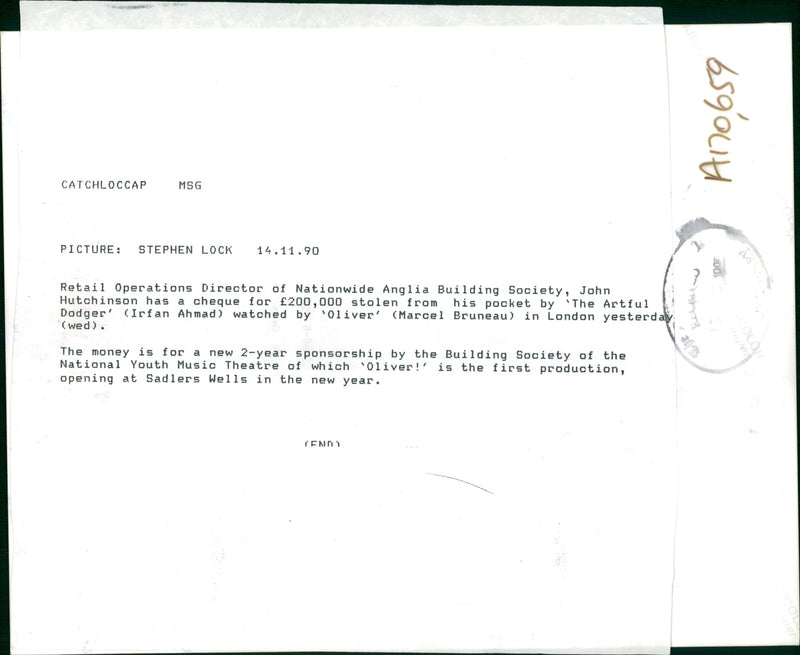 National Youth Music Theatre: - Vintage Photograph