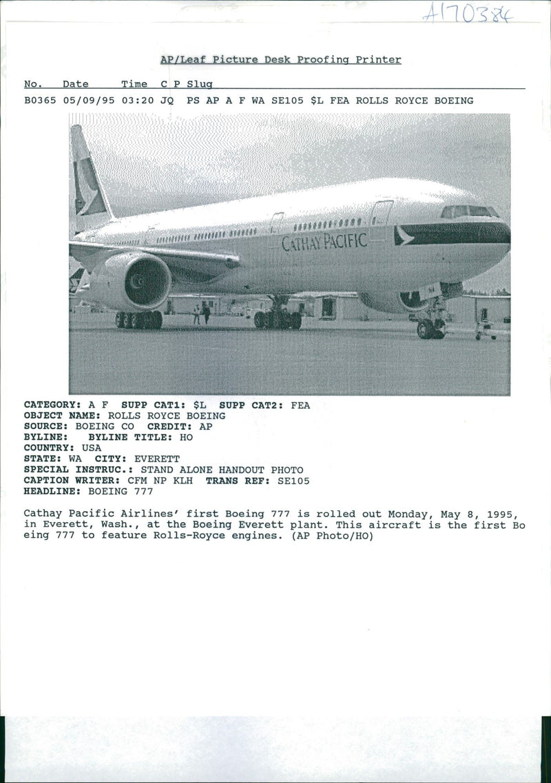 Boeing 777 - Vintage Photograph
