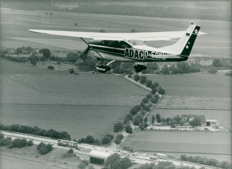 Germany: ADAC Traffic Observation Plane. - Vintage Photograph