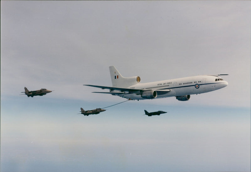 Aircraft Refueling in the air:Tri star refueling. - Vintage Photograph