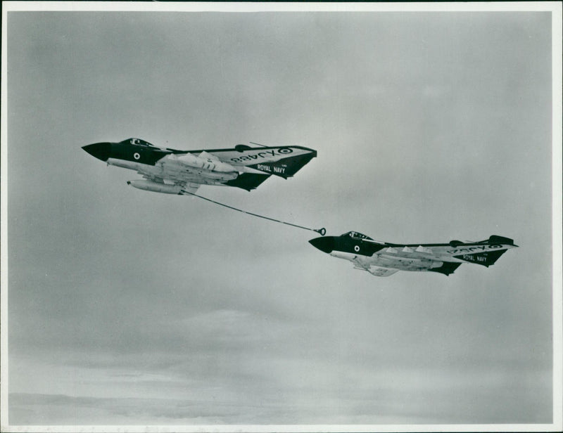 Aircraft Refueling in the air:The Sea Vixen. - Vintage Photograph