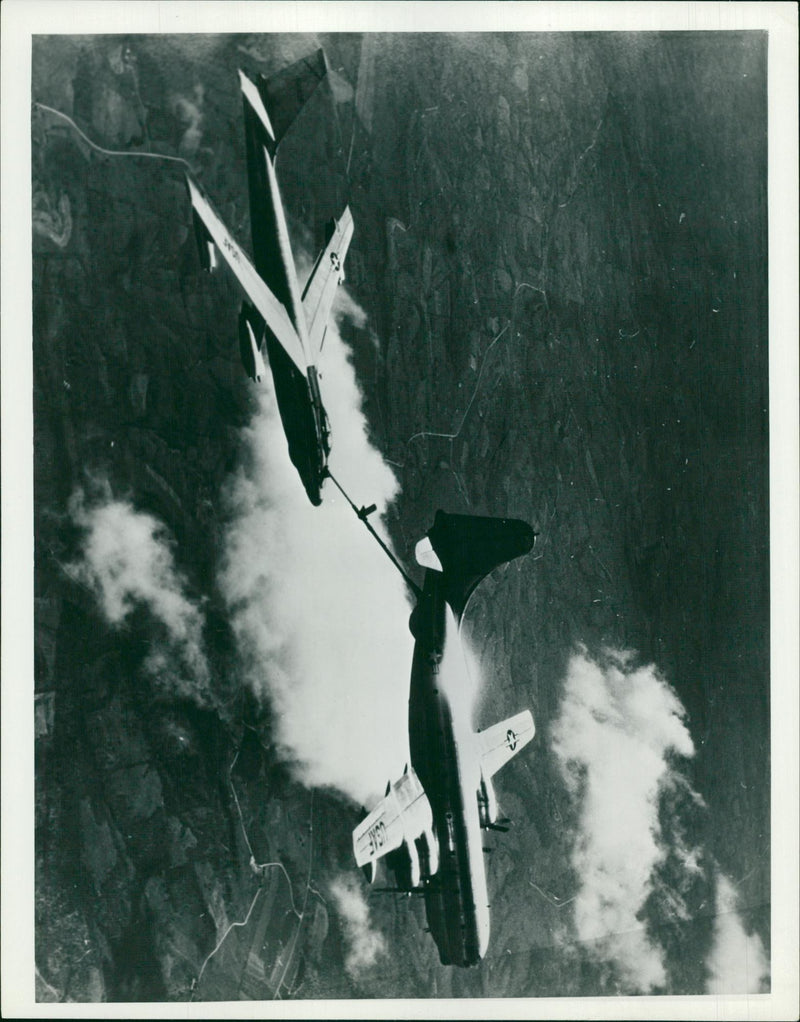 Aircraft Refueling in the air: - Vintage Photograph