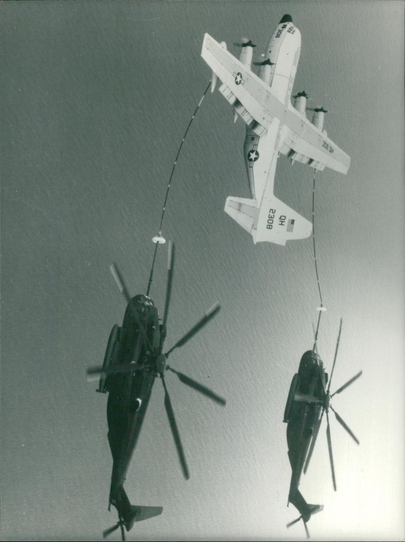 Aircraft Refueling in the air: - Vintage Photograph