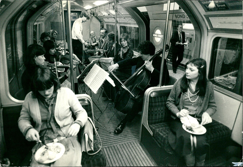 Railway Underground:Wine and music on the underground. - Vintage Photograph