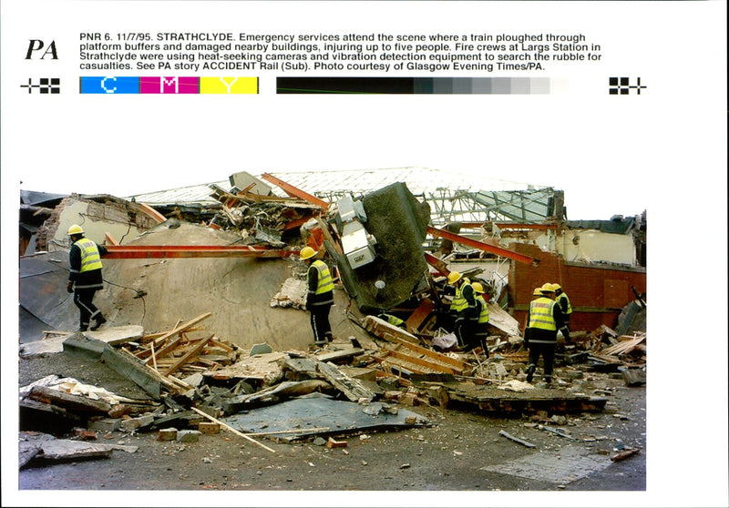 1995 Largs railway station train crash - Vintage Photograph