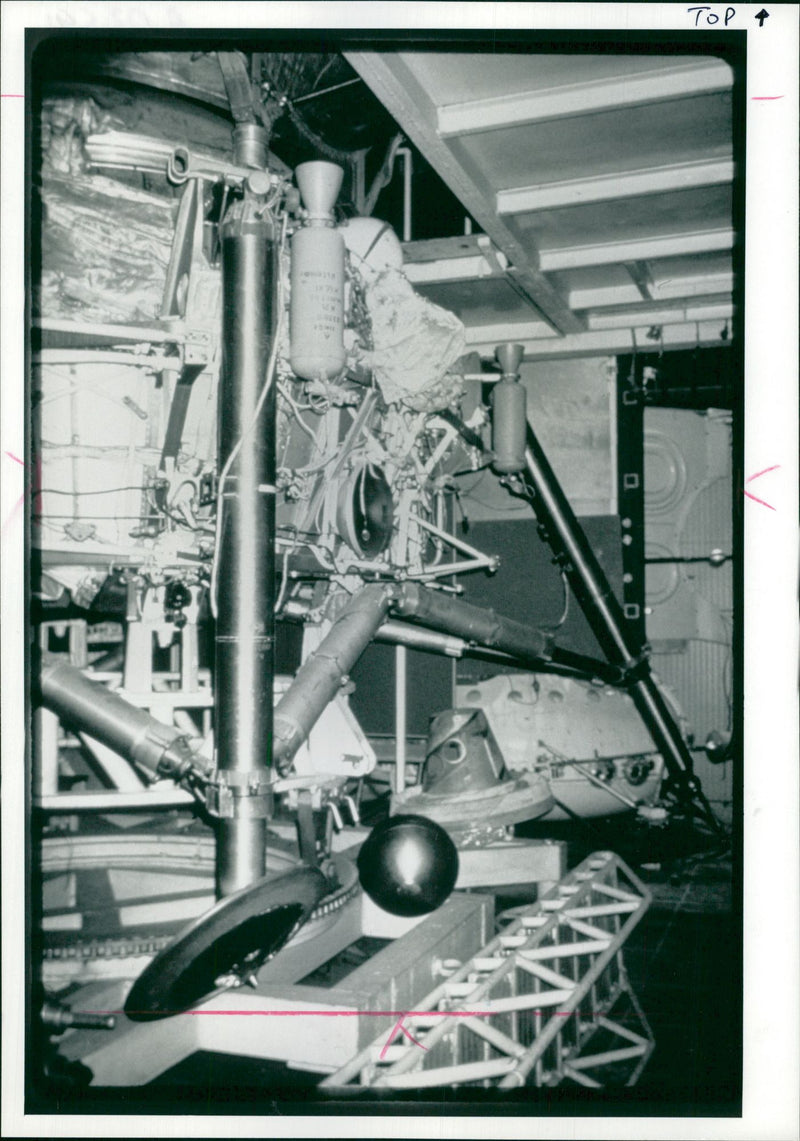 Soviet Lunar Module at Moscow Aviation Institute - Vintage Photograph