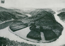 Landscape image from the Battle of Saar 1944. - Vintage Photograph