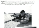 US Maneuvers in Kuwait: Men from the Alpha Company 40 Commando Royal Marines. - Vintage Photograph