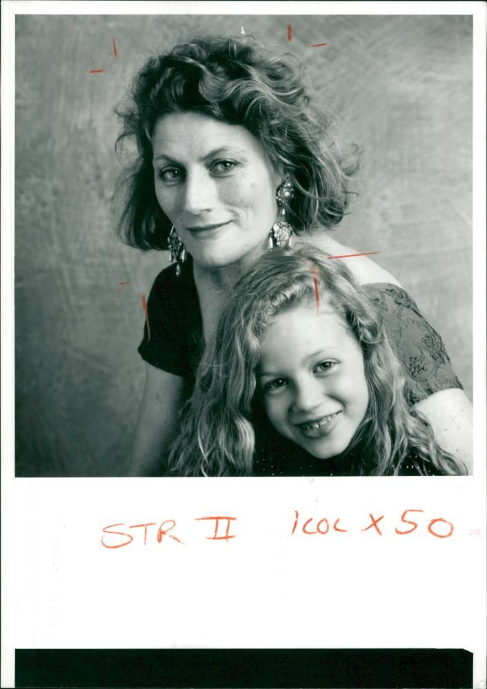 James Geraldine with her daughter. - Vintage Photograph