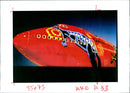 Qantas aircraft:kangaroo jumbo qantas painted jet. - Vintage Photograph