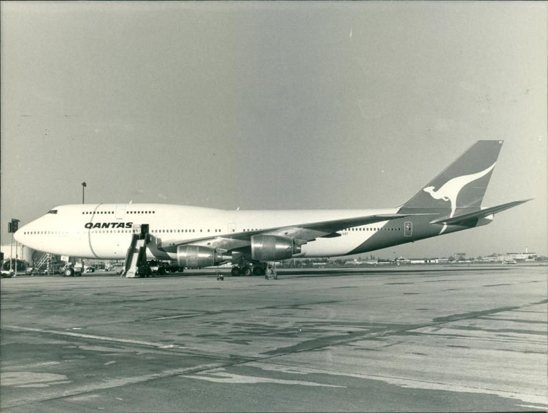 Qantas aircraft: - Vintage Photograph