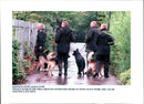 Stephanie gribben: police with dogs searching. - Vintage Photograph