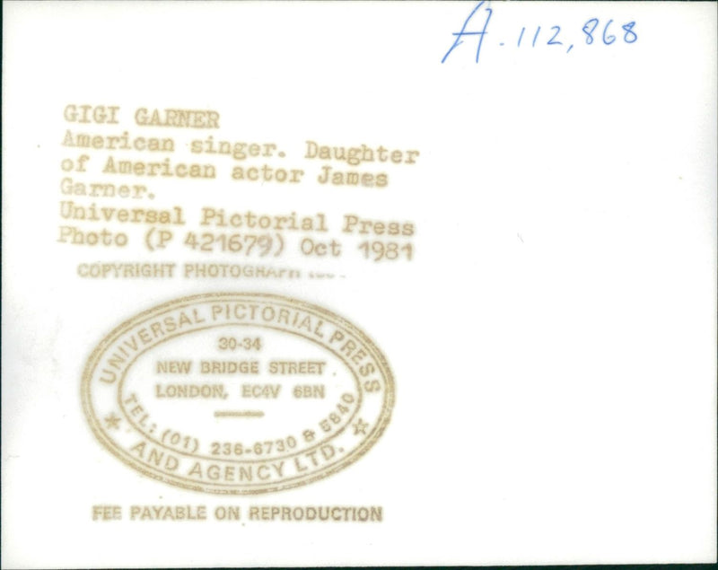 Gigi Garner - Vintage Photograph