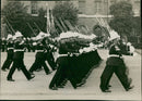 Royal Marines:the king visit pertamounth - Vintage Photograph