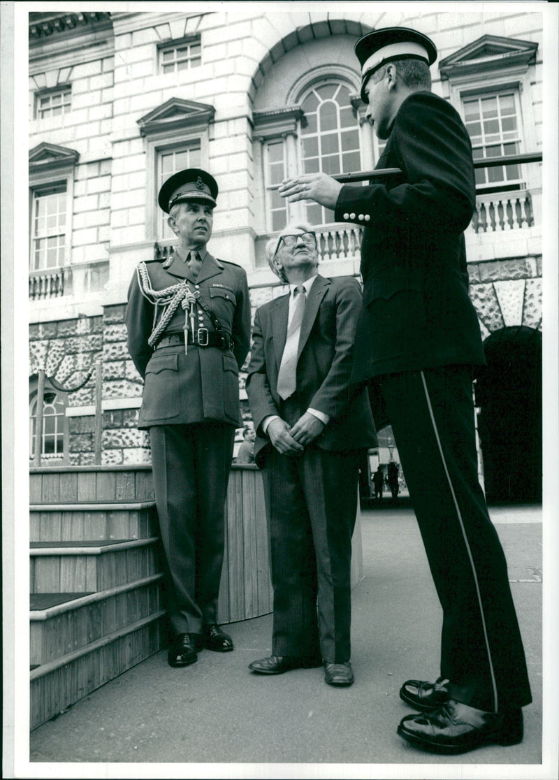 Royal Dais:CJ Airy and bernard combes. - Vintage Photograph