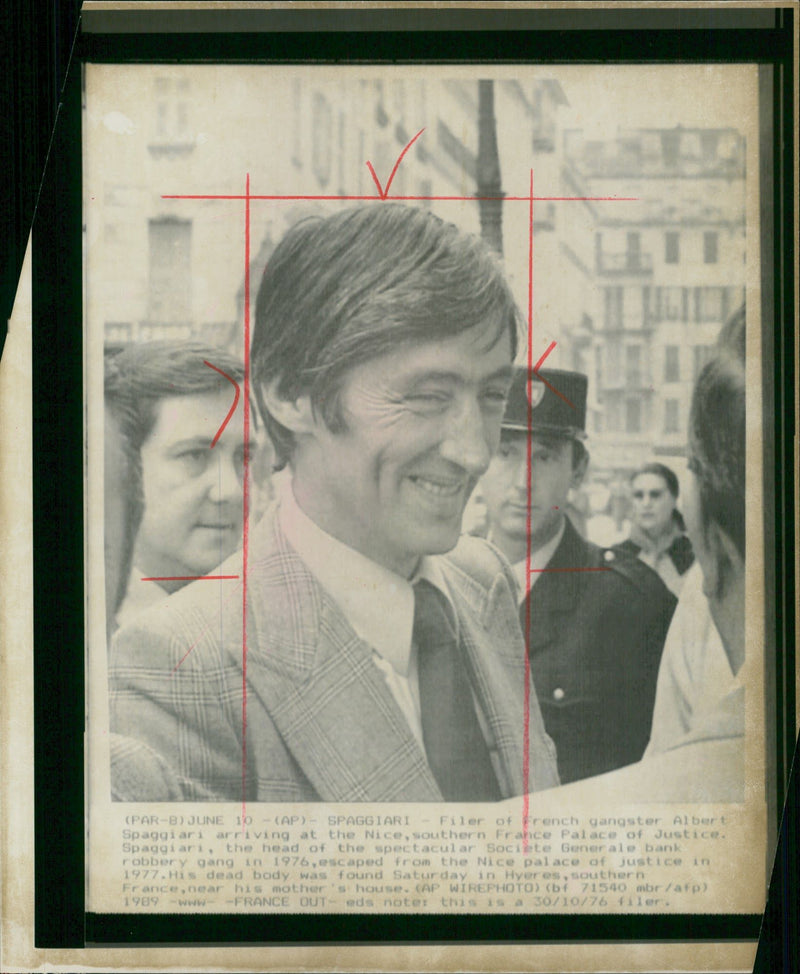 1977 ALBERT SPAGGIARI WAS THE HEAD SPECTACULAR SOCIETE GEN FRENCH FRANCE - Vintage Photograph