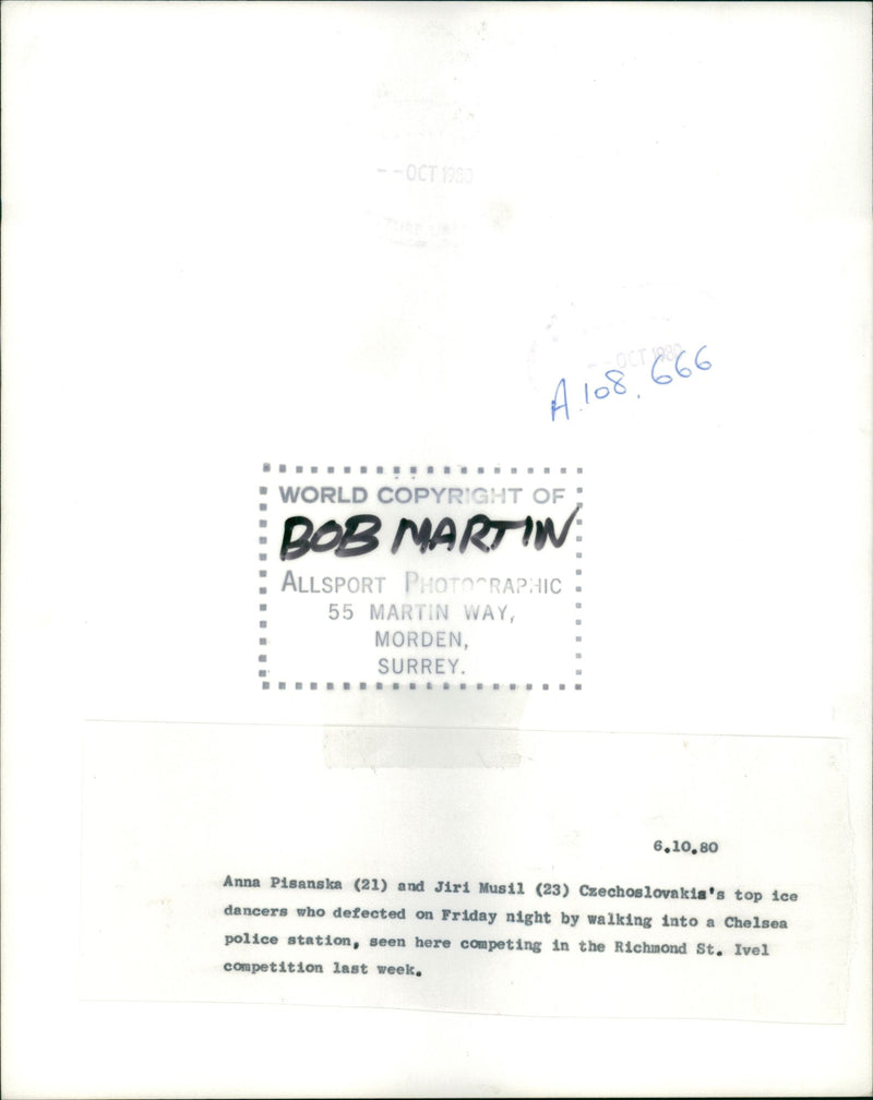 Pisanca Anna with Jiri Music - Vintage Photograph