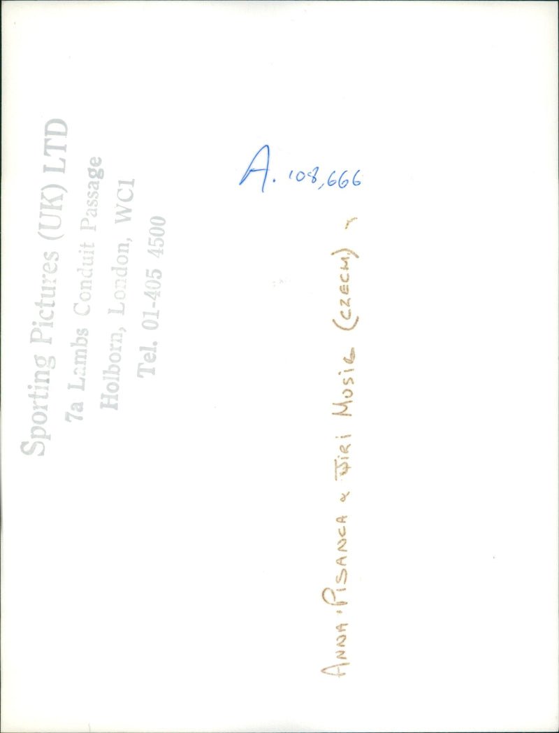 Pisanca Anna with Jiri Music - Vintage Photograph