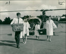 Floods 1966-1989:Supplies of blood plasma. - Vintage Photograph