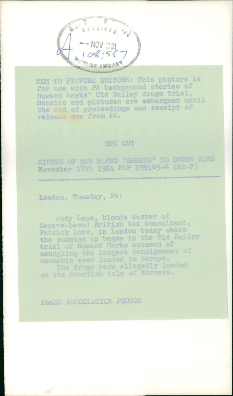 Inuengarny Cannabis Cases:Judy Lane. - Vintage Photograph