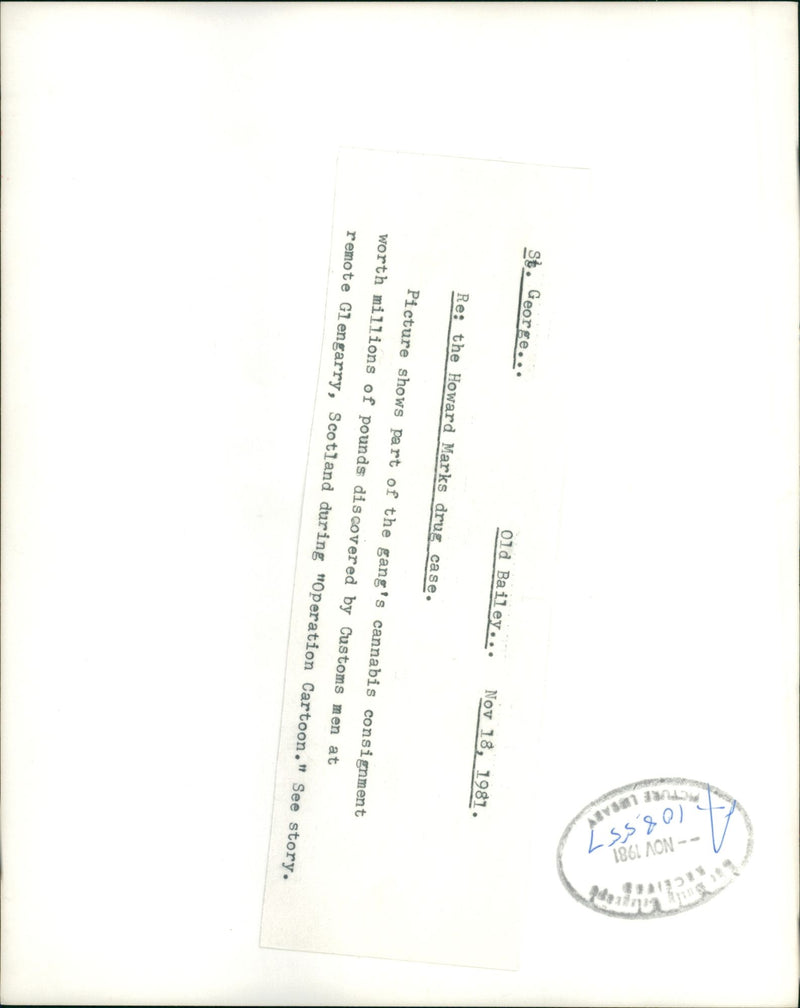 Inuengarny Cannabis Cases:Part of the gang's cannabis consignment. - Vintage Photograph