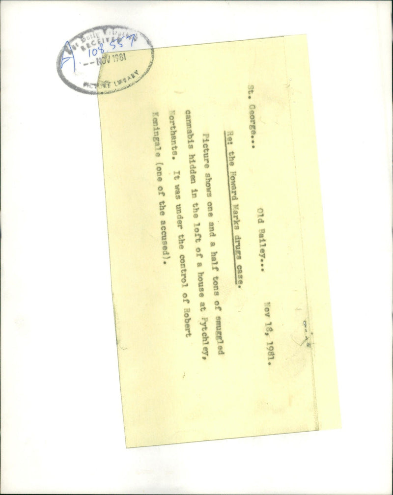 Inuengarny Cannabis Cases:One and a half tons of smuggled cannabis. - Vintage Photograph