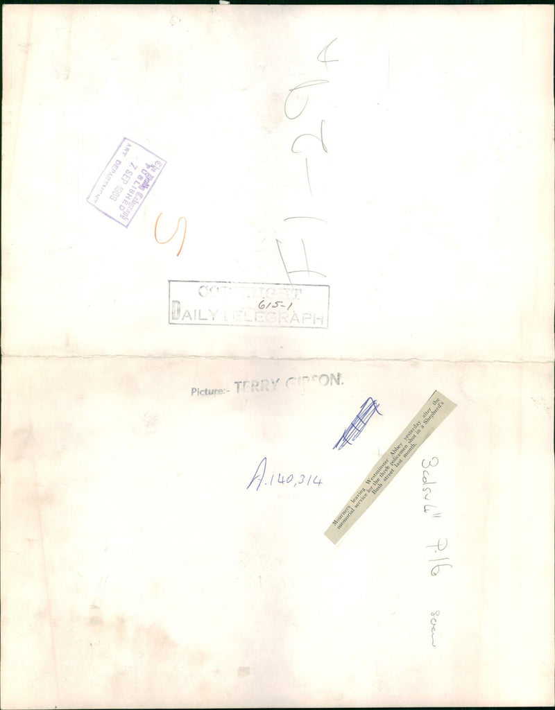 Shepherd's Bush murders:mourners leaving westminister abbey. - Vintage Photograph