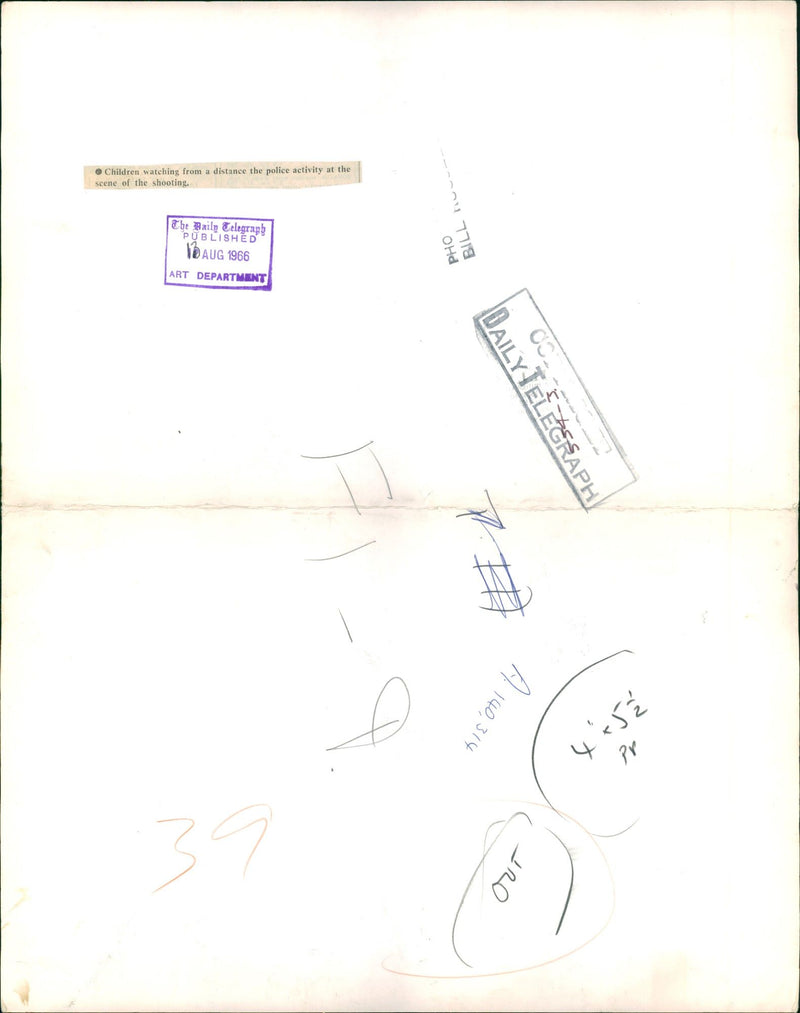 Shepherd's Bush murders:children watching. - Vintage Photograph