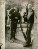 Animal Chimpanzee: butch in safe hands - Vintage Photograph