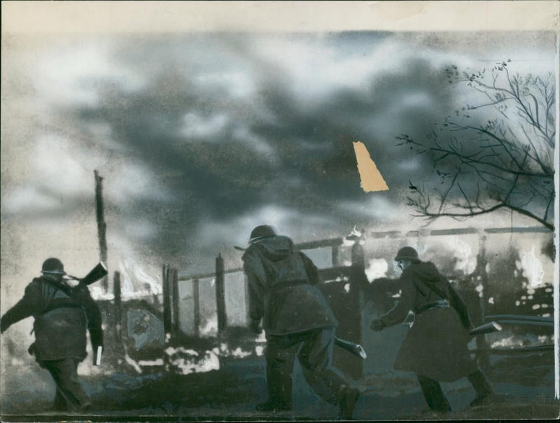 ,German Panzer grenaiderz,Russian Front. - Vintage Photograph